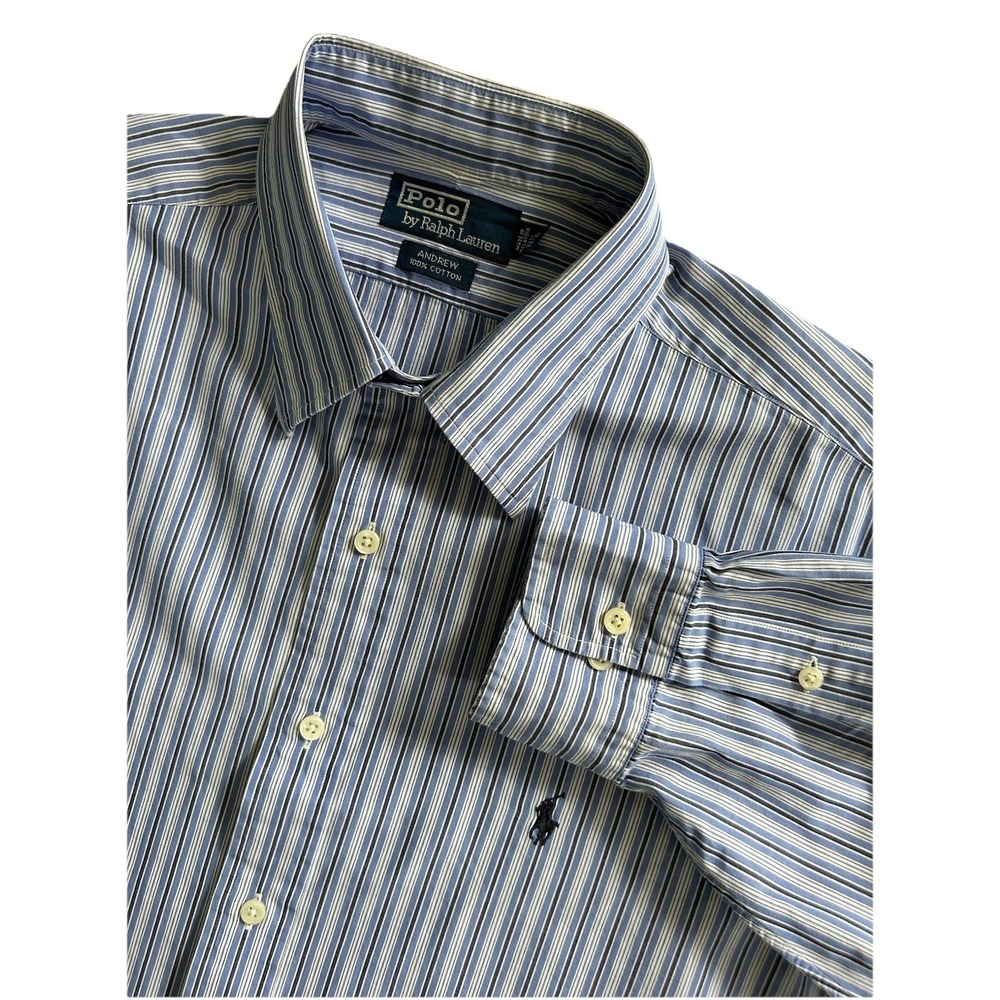 Polo By Ralph Lauren Andrew  Long Sleeve Shirt With Logo Size 17 1/2